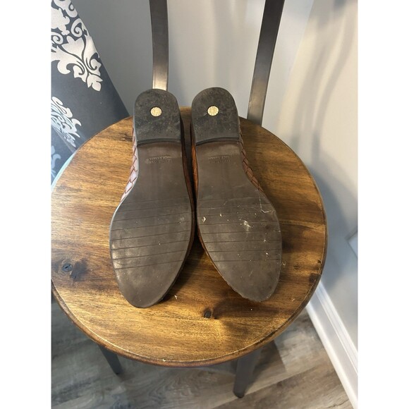 Vintage Women’s Saddlebred Woven Leather Tassel Loafers Size 8 M Old Money Brown - Picture 5 of 7